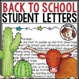 Welcome Back To School Letters Activities Editable Western