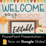 Welcome Back To School PowerPoint Presentation - EDITABLE