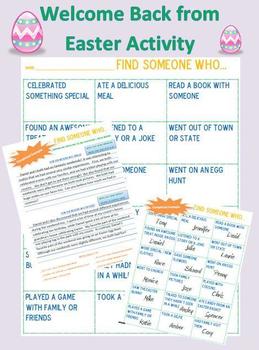 Preview of No Prep ELA Lesson for after Easter {Welcome Back from Easter Writing}