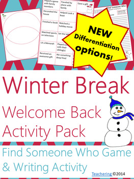 Preview of After Winter Break Activities {No Prep ELA Activities to welcome back students}