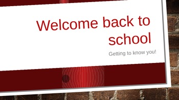 Preview of Welcome Back to School!
