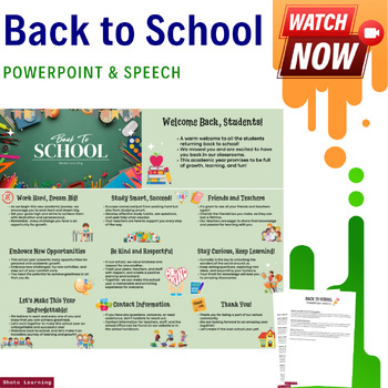 Preview of Welcome Back to School: Empowering Students for Success PowerPoint Presentation
