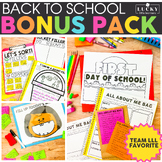 Welcome Back to School Activities | Getting to Know You | 
