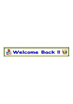 Preview of Welcome Back to School Banner