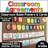Classroom Agreements Rules and Expectations Posters Bullet