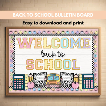 Welcome Back to School Bulletin Board Kit | August Bulletin Board