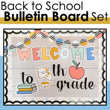 Welcome Back To School Bulletin Board For Kindergarten Through Sixth Grade