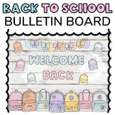 Welcome Back to School Bulletin Board for Pastel Classroom Decor