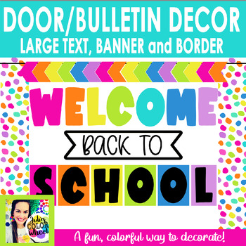 Welcome Back to School Bulletin Board or Door Decor Kit by Julie's ...