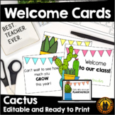 Welcome Back to School Cards Meet the Teacher Editable Eng
