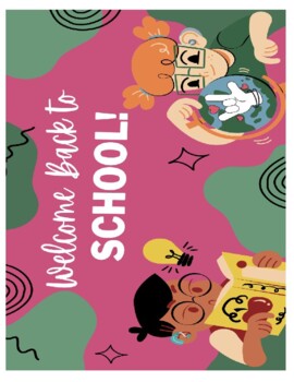 Preview of Welcome Back to School Colorful Poster-Students w/hearing aids