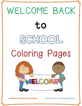 Welcome Back Coloring Page Worksheets Teaching Resources Tpt