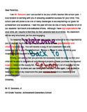 Welcome Back to School Letter