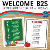 Welcome Back to School Letter for Students