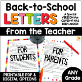 Welcome Back to School Letters to Students and Parents: Pr