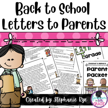 Preview of Welcome Back to School Letters - Editable Letters to Parents