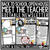 Welcome Back to School Letters Editable Meet The Teacher N
