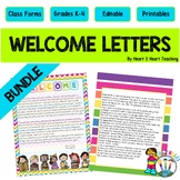 Welcome Back to School Letters Editable to Students & Pare