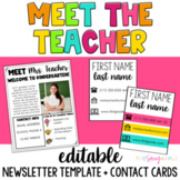 Welcome Back to School Letters Meet the Teacher Editable T
