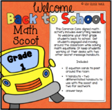 Welcome Back to School Math Scoot: Grade 1