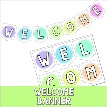 Welcome Back to School Name Display | Pastel Rainbow Watercolor ...