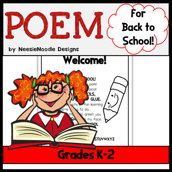 Preview of Welcome Back to School Printable Rhyming Poem for Primary Students