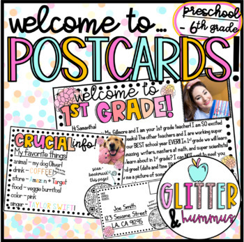 Preview of Welcome Back to School Postcards | Distance Learning | Meet the Teacher