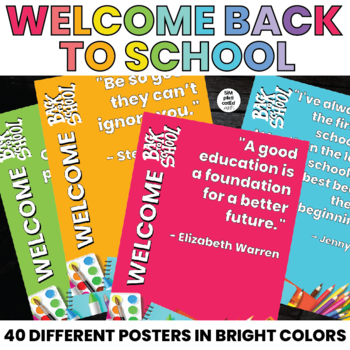 welcome back to school poster