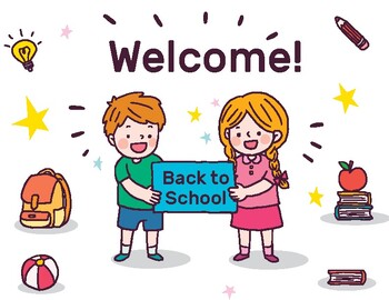 Preview of Welcome Back to school - lovely printable files- 2 size of posters include