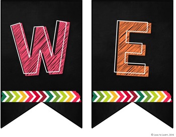 Welcome Banner - Chalkboard Background by Love to Learn and Teach