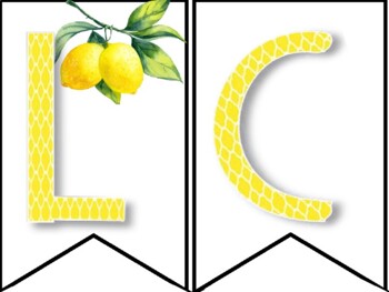 Welcome Banner (Lemon Theme) by Shirley Anderson | TpT