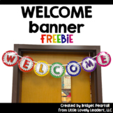 Free Welcome Banner - Primary Rainbow