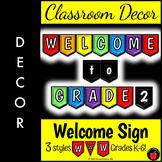 Welcome Banner: Welcome Back to School Colorful Classroom 