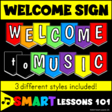 Welcome Banner: Welcome to Music Colorful Classroom Decor: