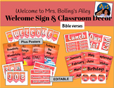 Welcome Banner and Classroom decor - Bible Inspired