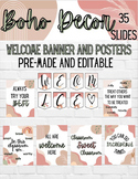 Welcome Banner and Posters Bulletin Board - Boho Classroom Decor