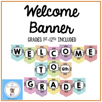 Preview of Welcome Banner for Grades 1-12