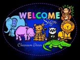 Welcome Banner/Sign Zoo Animal Theme