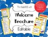 Welcome Brochure - Editable (Primary Colors)