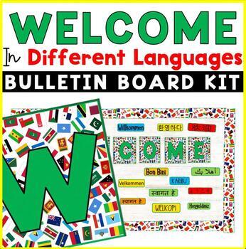 Preview of Welcome Bulletin Board in Different Languages | Welcome Door Decor