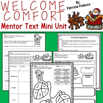Preview of Welcome Comfort Mini-Unit with Mentor Sentence and Narrative Writing