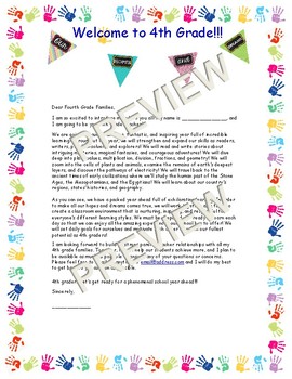 Preview of Welcome Letter