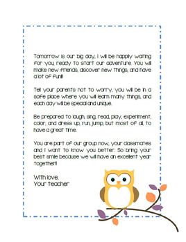 Welcome Letter - Owl Theme (English and Spanish) by Rinconcito de la ...