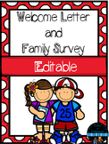 Welcome Letter and Family Survey - Back to School -