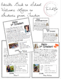 Editable Meet the Teacher Back to School Welcome Letter to