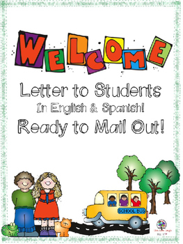 Preview of Welcome Letter to Students in English and Spanish