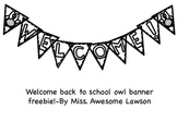 Welcome Owl Banner