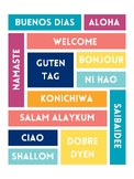 Welcome Poster in different languages for an inclusive cla