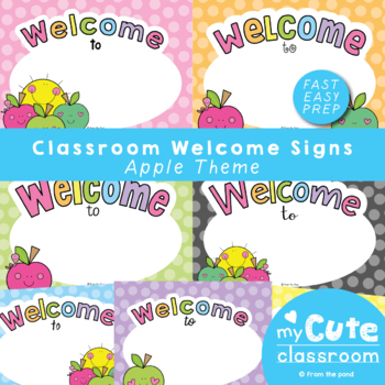 Preview of Welcome Posters / Signs Apple Theme