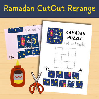 Preview of Welcome Ramadan CutOut Rerange Activity, Printable for Ramadhan Month 2024